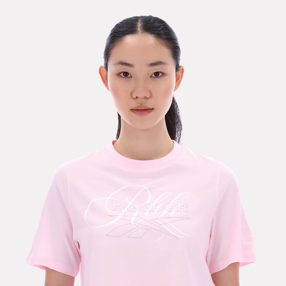 Top Deportivo Classics | Genevieve Crew Neck Cropped Ss Tee | Mujer - Imagen 4