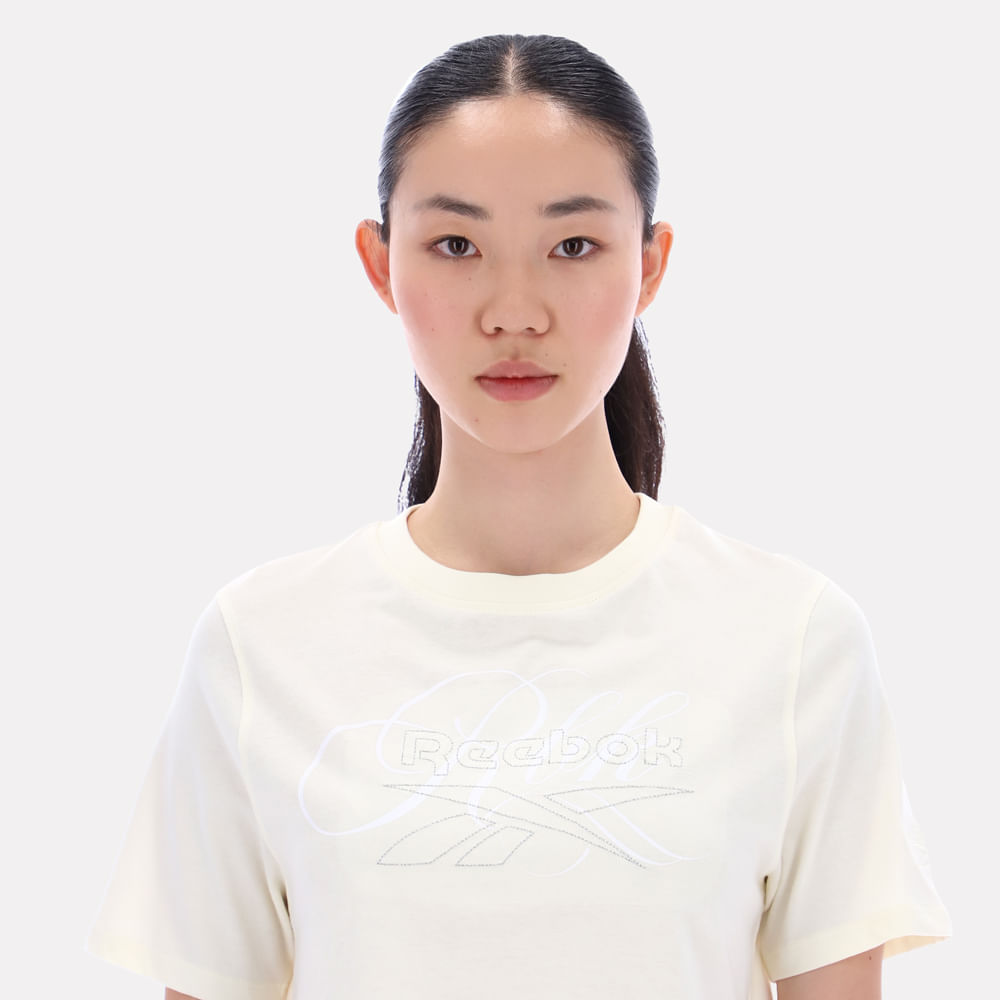 Top Deportivo Classics | Genevieve Crew Neck Cropped Ss Tee | Mujer - Imagen 4