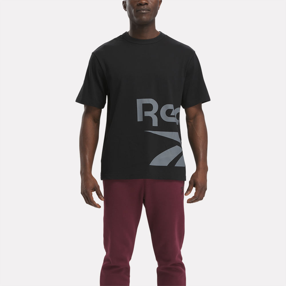 Camiseta Reebok TE Vector Logo Gris Hombre